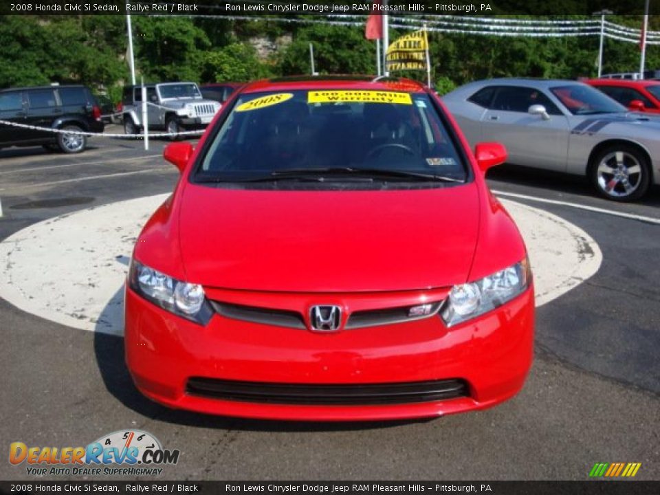2008 Honda Civic Si Sedan Rallye Red / Black Photo #7