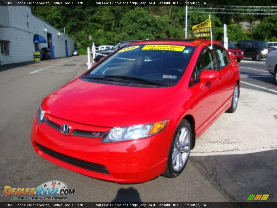 2008 Honda Civic Si Sedan Rallye Red / Black Photo #8