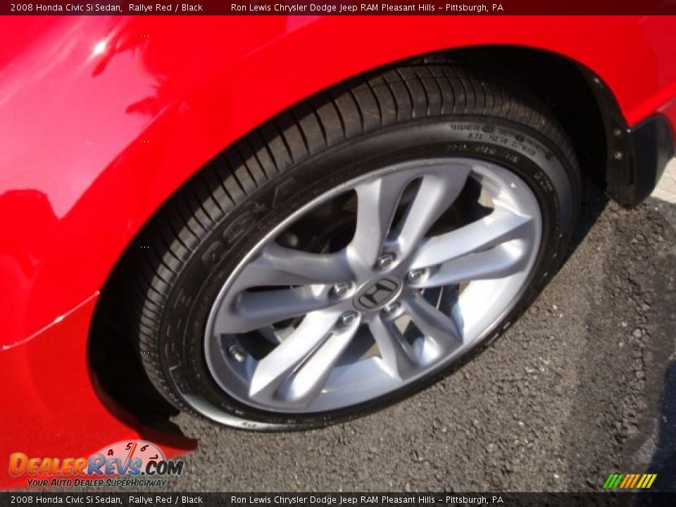 2008 Honda Civic Si Sedan Rallye Red / Black Photo #9