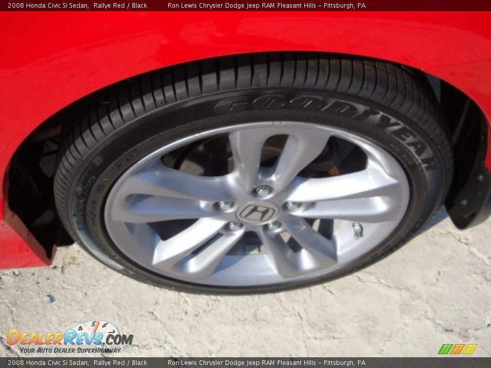 2008 Honda Civic Si Sedan Rallye Red / Black Photo #10