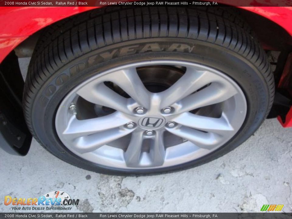 2008 Honda Civic Si Sedan Rallye Red / Black Photo #11