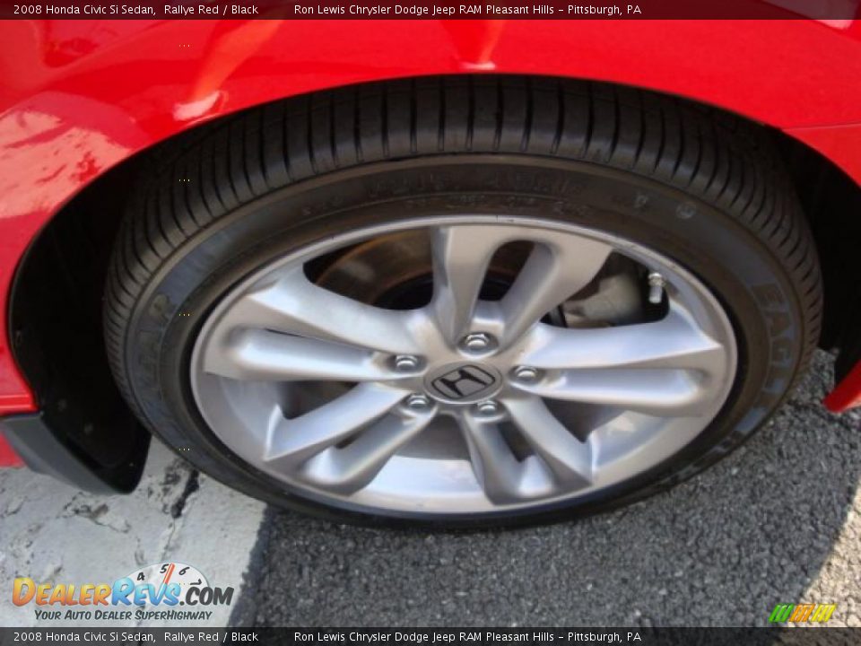 2008 Honda Civic Si Sedan Rallye Red / Black Photo #12