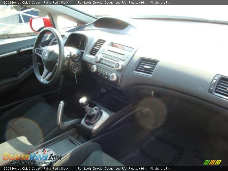 2008 Honda Civic Si Sedan Rallye Red / Black Photo #14