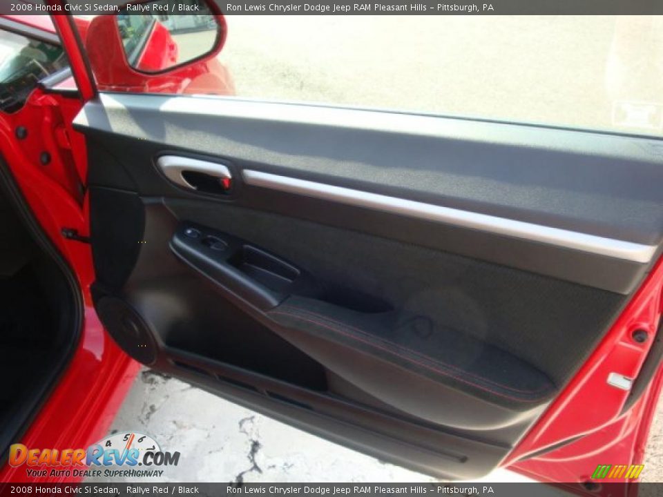 2008 Honda Civic Si Sedan Rallye Red / Black Photo #15