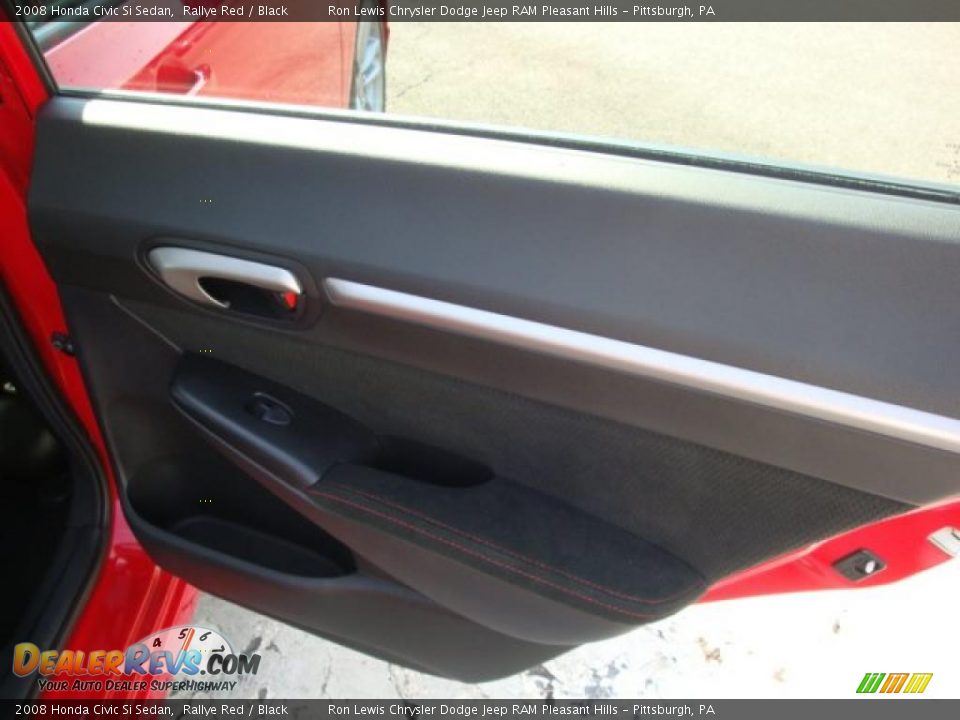 2008 Honda Civic Si Sedan Rallye Red / Black Photo #17