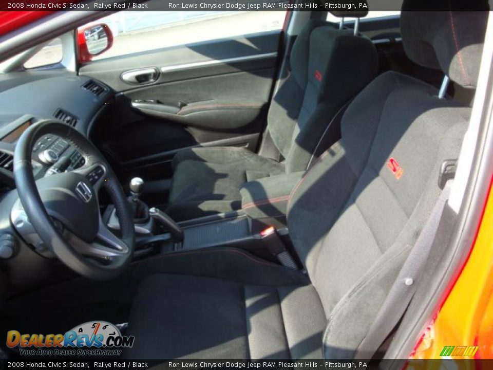 2008 Honda Civic Si Sedan Rallye Red / Black Photo #18
