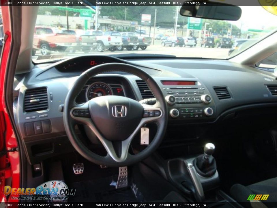 2008 Honda Civic Si Sedan Rallye Red / Black Photo #20