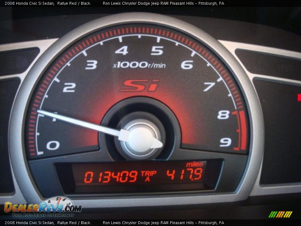 2008 Honda Civic Si Sedan Rallye Red / Black Photo #25