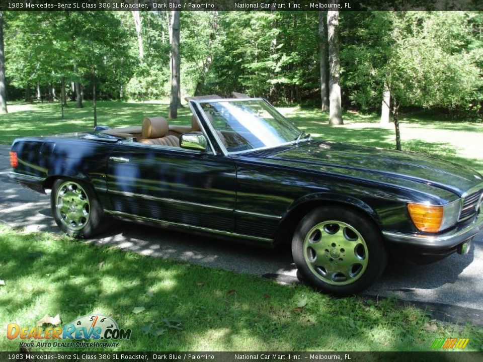 1983 Mercedes-Benz SL Class 380 SL Roadster Dark Blue / Palomino Photo #1
