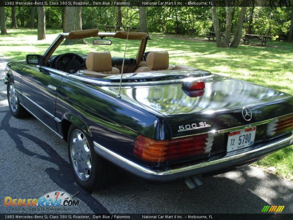 1983 Mercedes-Benz SL Class 380 SL Roadster Dark Blue / Palomino Photo #6