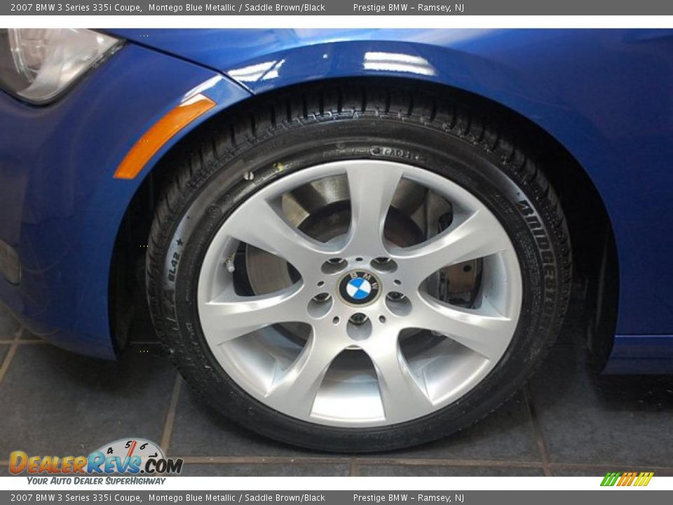 2007 BMW 3 Series 335i Coupe Montego Blue Metallic / Saddle Brown/Black Photo #6