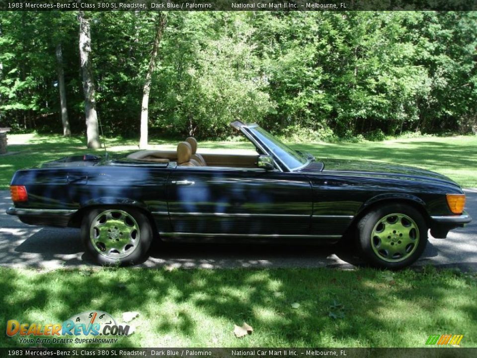 1983 Mercedes-Benz SL Class 380 SL Roadster Dark Blue / Palomino Photo #9