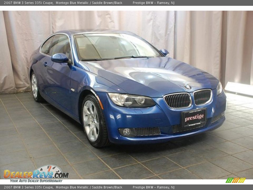 2007 BMW 3 Series 335i Coupe Montego Blue Metallic / Saddle Brown/Black Photo #11