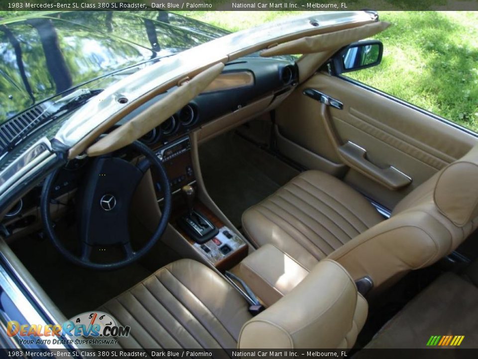 1983 Mercedes-Benz SL Class 380 SL Roadster Dark Blue / Palomino Photo #12