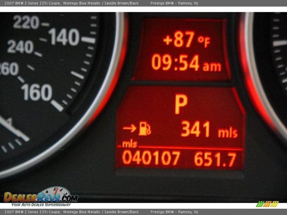 2007 BMW 3 Series 335i Coupe Montego Blue Metallic / Saddle Brown/Black Photo #17