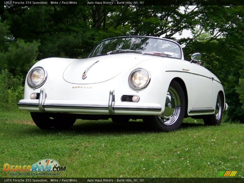 1956 Porsche 356 Speedster White / Red/White Photo #1