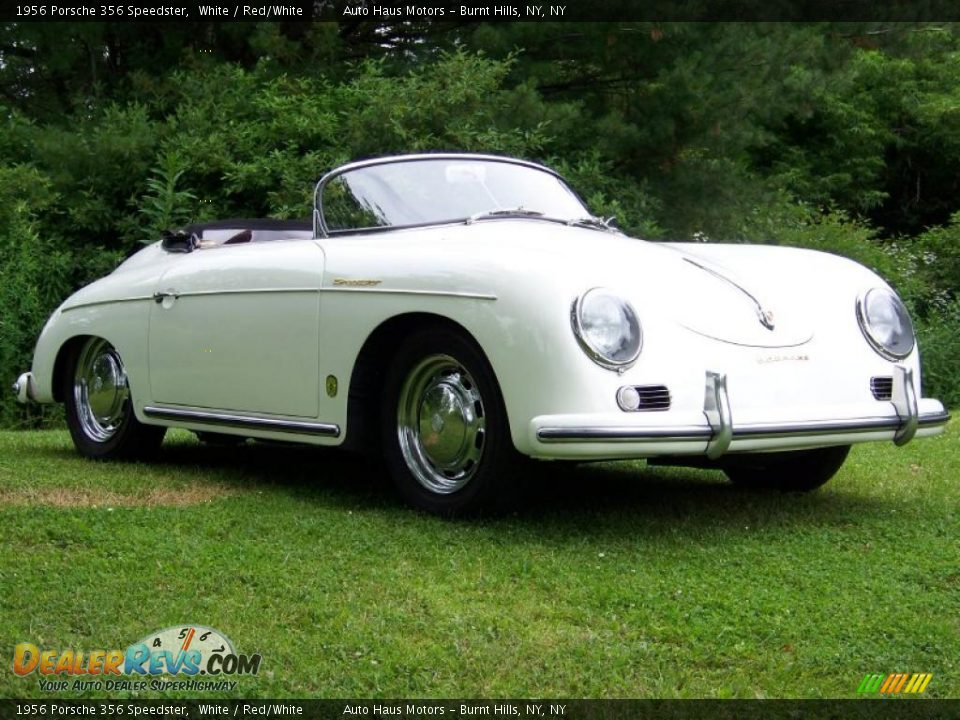 1956 Porsche 356 Speedster White / Red/White Photo #3
