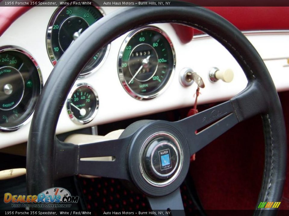 1956 Porsche 356 Speedster White / Red/White Photo #21