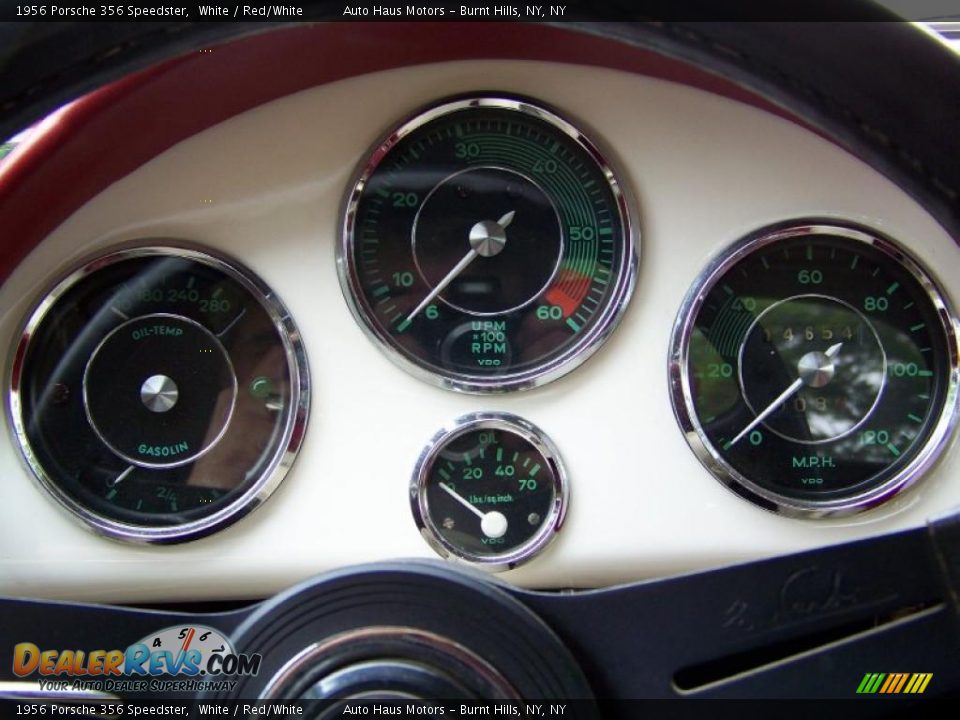 1956 Porsche 356 Speedster White / Red/White Photo #25
