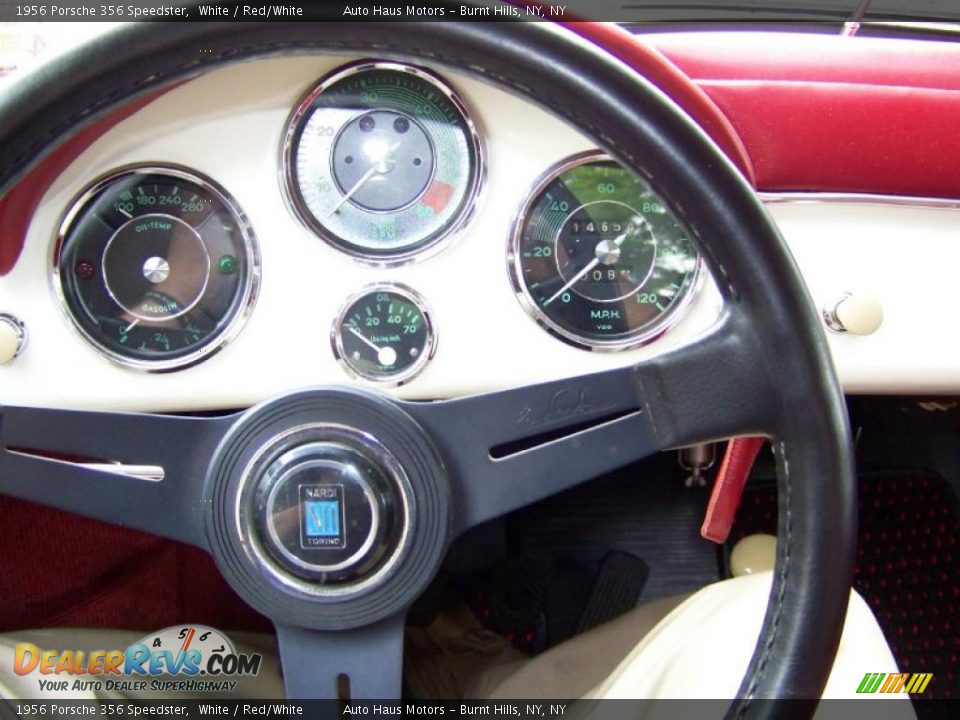 1956 Porsche 356 Speedster White / Red/White Photo #26