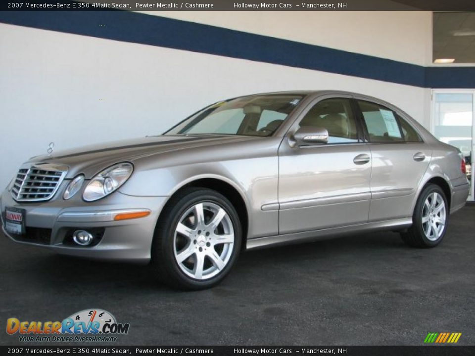 2007 Mercedes-Benz E 350 4Matic Sedan Pewter Metallic / Cashmere Photo #1