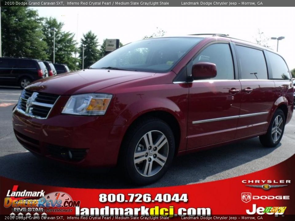 2010 Dodge Grand Caravan SXT Inferno Red Crystal Pearl / Medium Slate Gray/Light Shale Photo #1