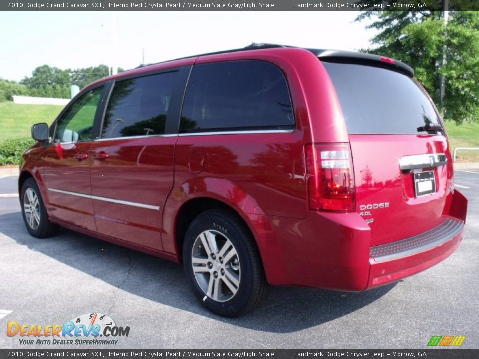 2010 Dodge Grand Caravan SXT Inferno Red Crystal Pearl / Medium Slate Gray/Light Shale Photo #2