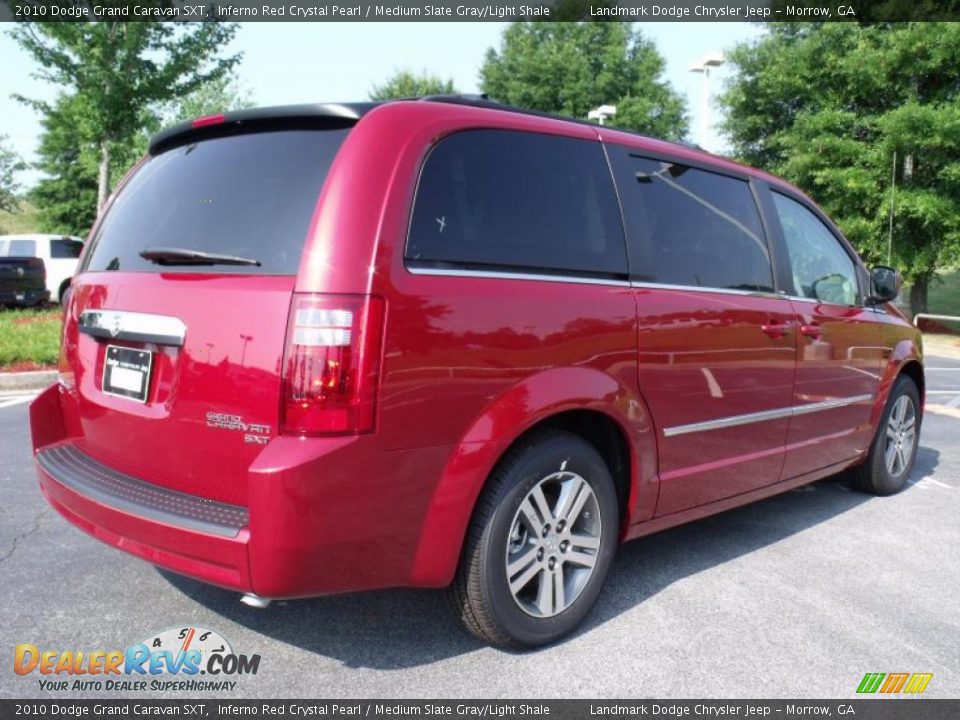 2010 Dodge Grand Caravan SXT Inferno Red Crystal Pearl / Medium Slate Gray/Light Shale Photo #3
