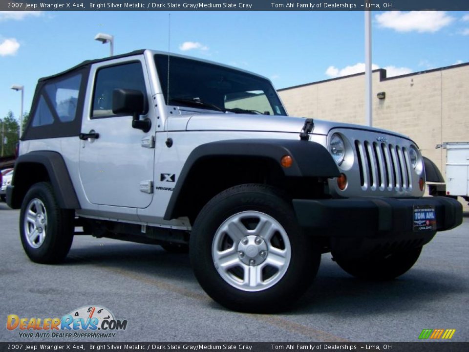 2007 Jeep Wrangler X 4x4 Bright Silver Metallic / Dark Slate Gray/Medium Slate Gray Photo #1