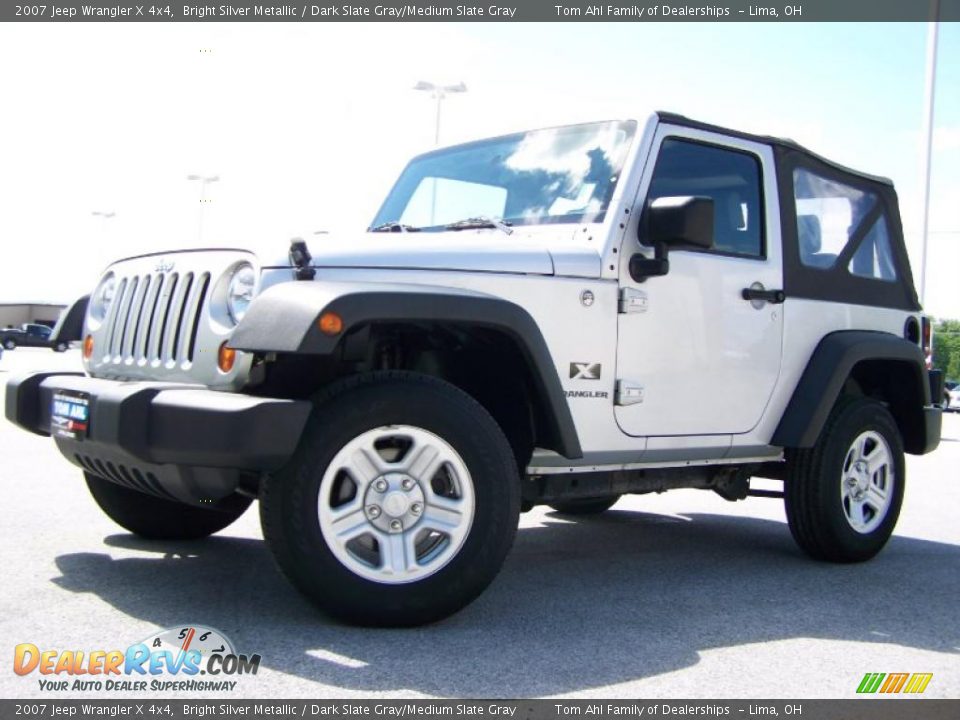 2007 Jeep Wrangler X 4x4 Bright Silver Metallic / Dark Slate Gray/Medium Slate Gray Photo #5