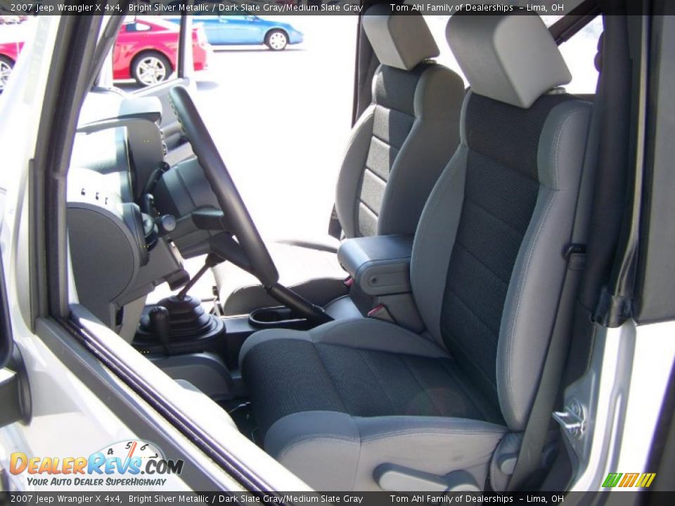 2007 Jeep Wrangler X 4x4 Bright Silver Metallic / Dark Slate Gray/Medium Slate Gray Photo #9