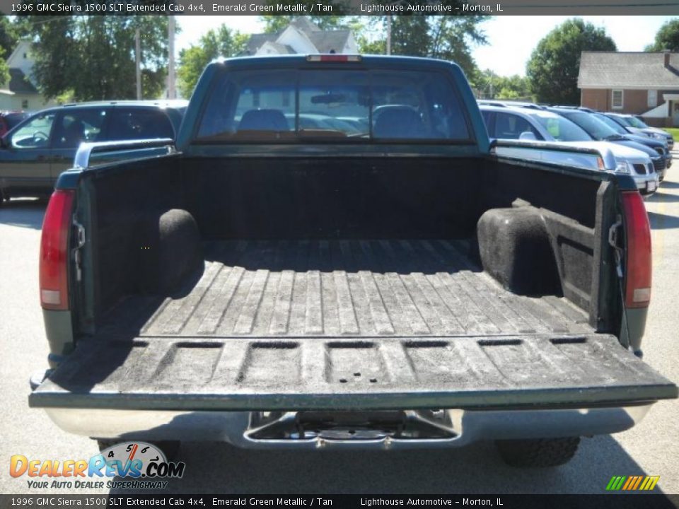 1996 GMC Sierra 1500 SLT Extended Cab 4x4 Emerald Green Metallic / Tan Photo #9