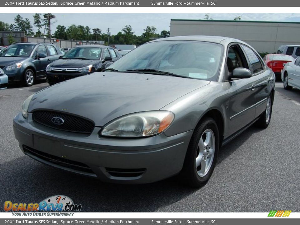 2004 Ford Taurus SES Sedan Spruce Green Metallic / Medium Parchment Photo #12