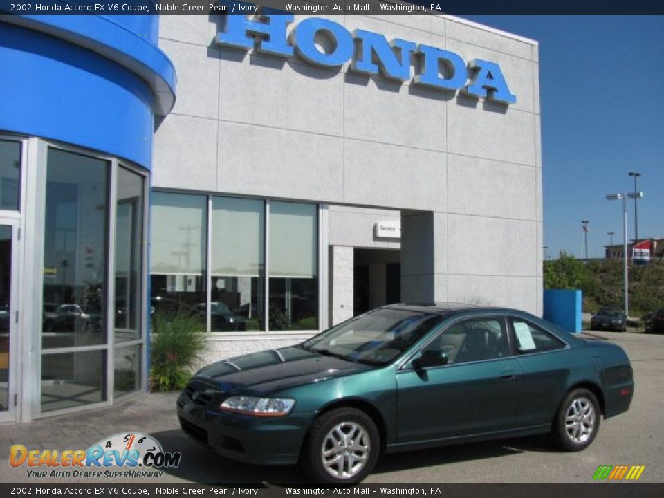 2002 Honda Accord EX V6 Coupe Noble Green Pearl / Ivory Photo #1