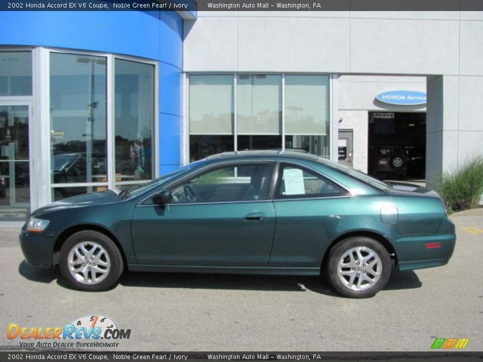 2002 Honda Accord EX V6 Coupe Noble Green Pearl / Ivory Photo #3