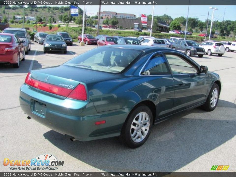 2002 Honda Accord EX V6 Coupe Noble Green Pearl / Ivory Photo #7