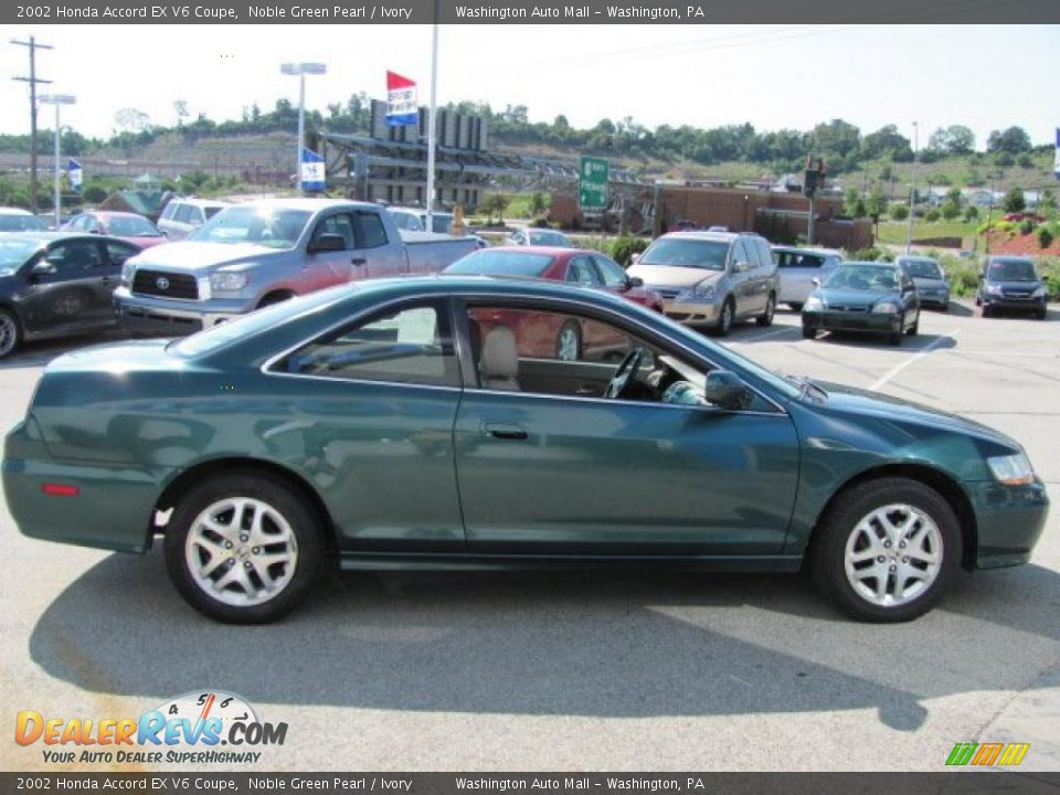 2002 Honda Accord EX V6 Coupe Noble Green Pearl / Ivory Photo #8