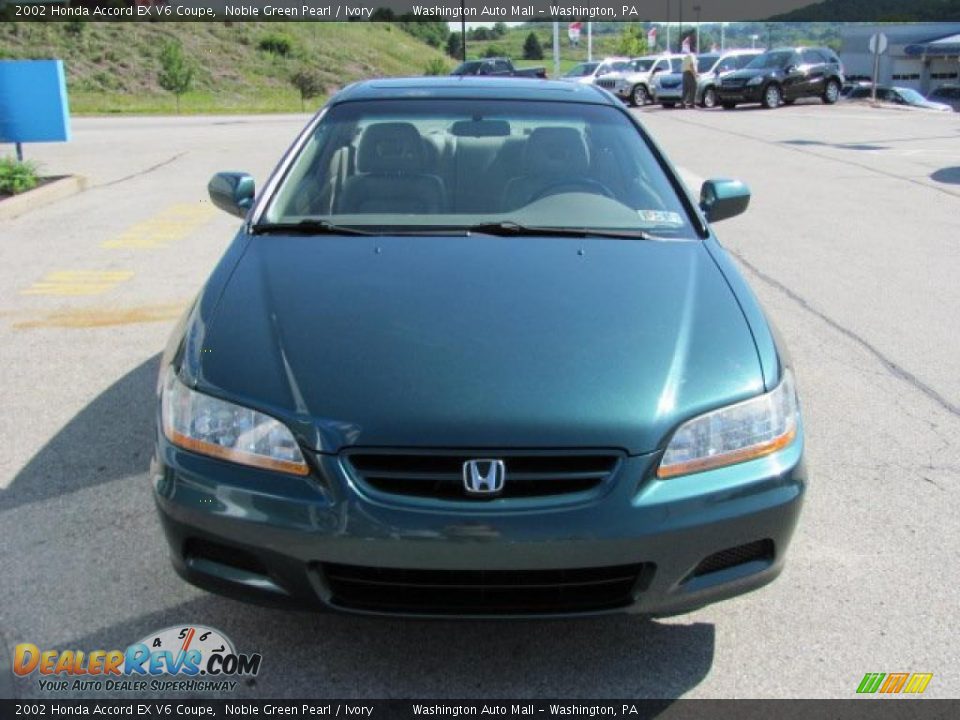 2002 Honda Accord EX V6 Coupe Noble Green Pearl / Ivory Photo #11