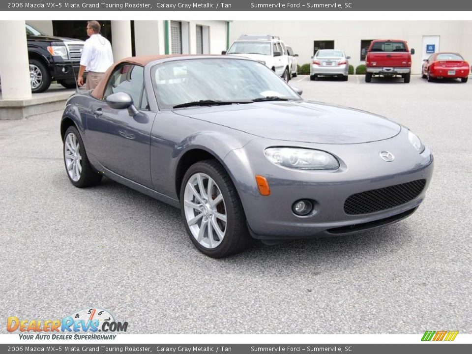 2006 Mazda MX-5 Miata Grand Touring Roadster Galaxy Gray Metallic / Tan Photo #1