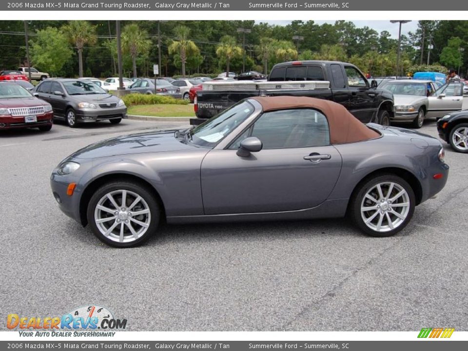 2006 Mazda MX-5 Miata Grand Touring Roadster Galaxy Gray Metallic / Tan Photo #2