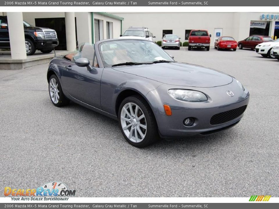 2006 Mazda MX-5 Miata Grand Touring Roadster Galaxy Gray Metallic / Tan Photo #3