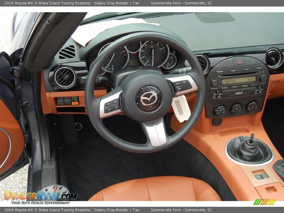 2006 Mazda MX-5 Miata Grand Touring Roadster Galaxy Gray Metallic / Tan Photo #5