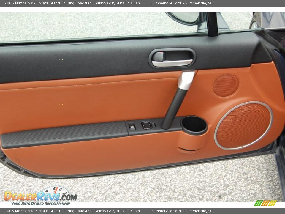 2006 Mazda MX-5 Miata Grand Touring Roadster Galaxy Gray Metallic / Tan Photo #7