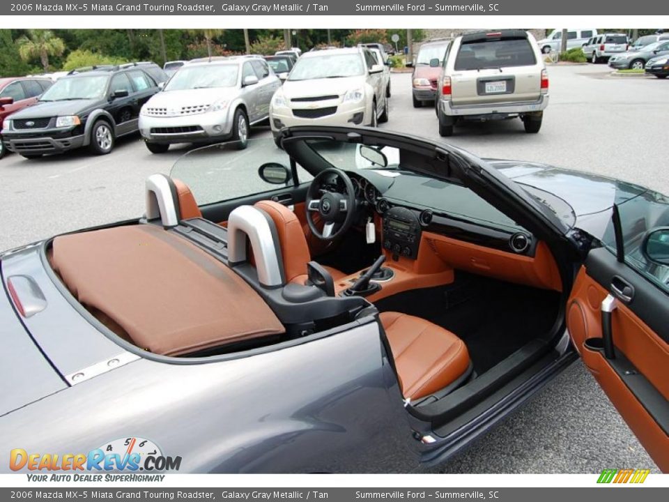 2006 Mazda MX-5 Miata Grand Touring Roadster Galaxy Gray Metallic / Tan Photo #9
