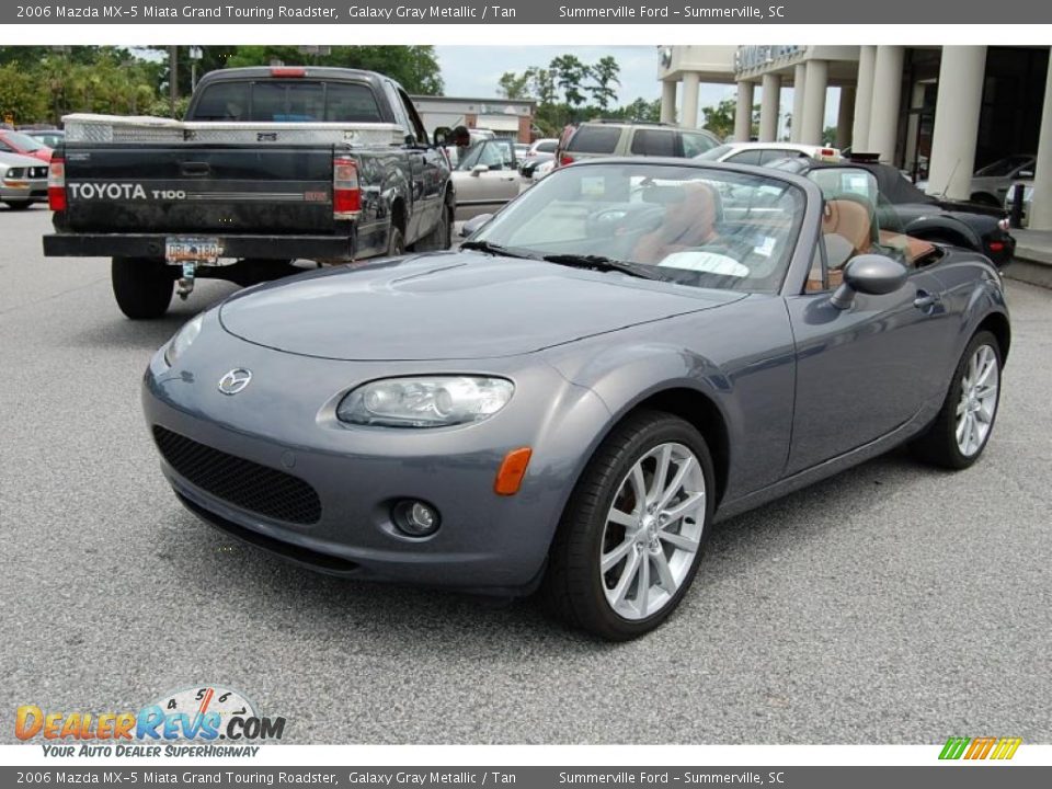 2006 Mazda MX-5 Miata Grand Touring Roadster Galaxy Gray Metallic / Tan Photo #13