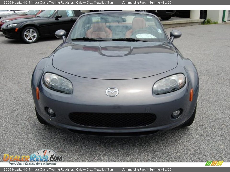 2006 Mazda MX-5 Miata Grand Touring Roadster Galaxy Gray Metallic / Tan Photo #14