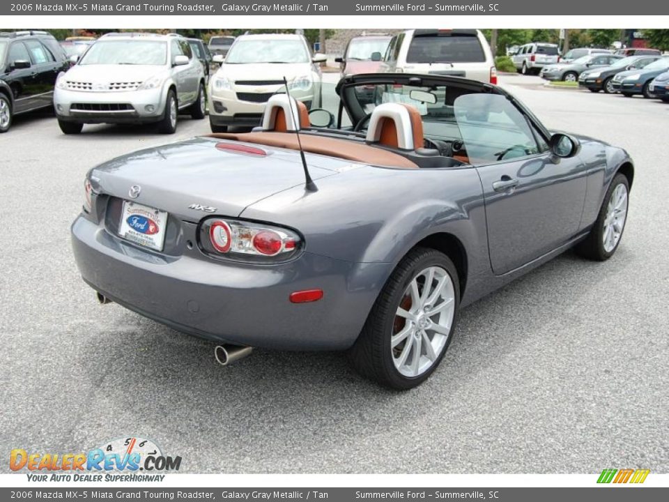 2006 Mazda MX-5 Miata Grand Touring Roadster Galaxy Gray Metallic / Tan Photo #16