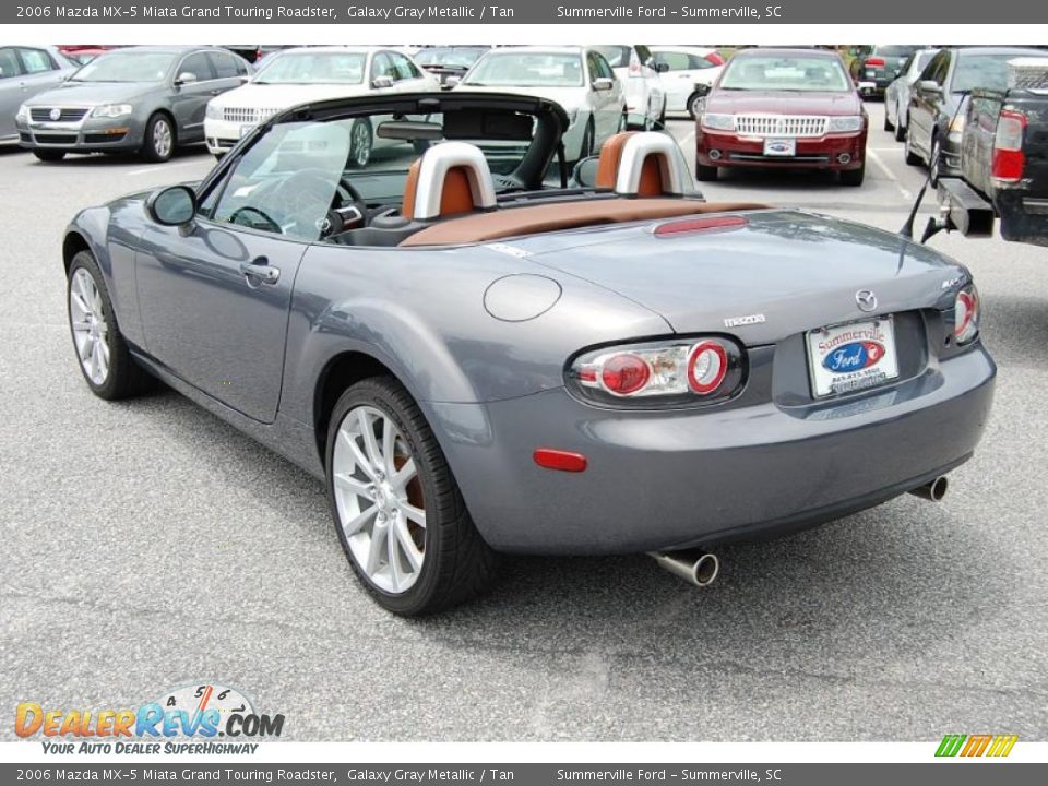 2006 Mazda MX-5 Miata Grand Touring Roadster Galaxy Gray Metallic / Tan Photo #18