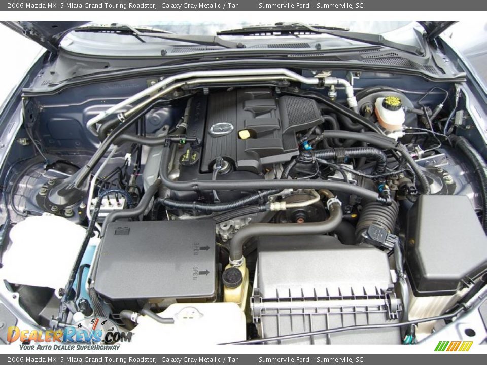 2006 Mazda MX-5 Miata Grand Touring Roadster Galaxy Gray Metallic / Tan Photo #20