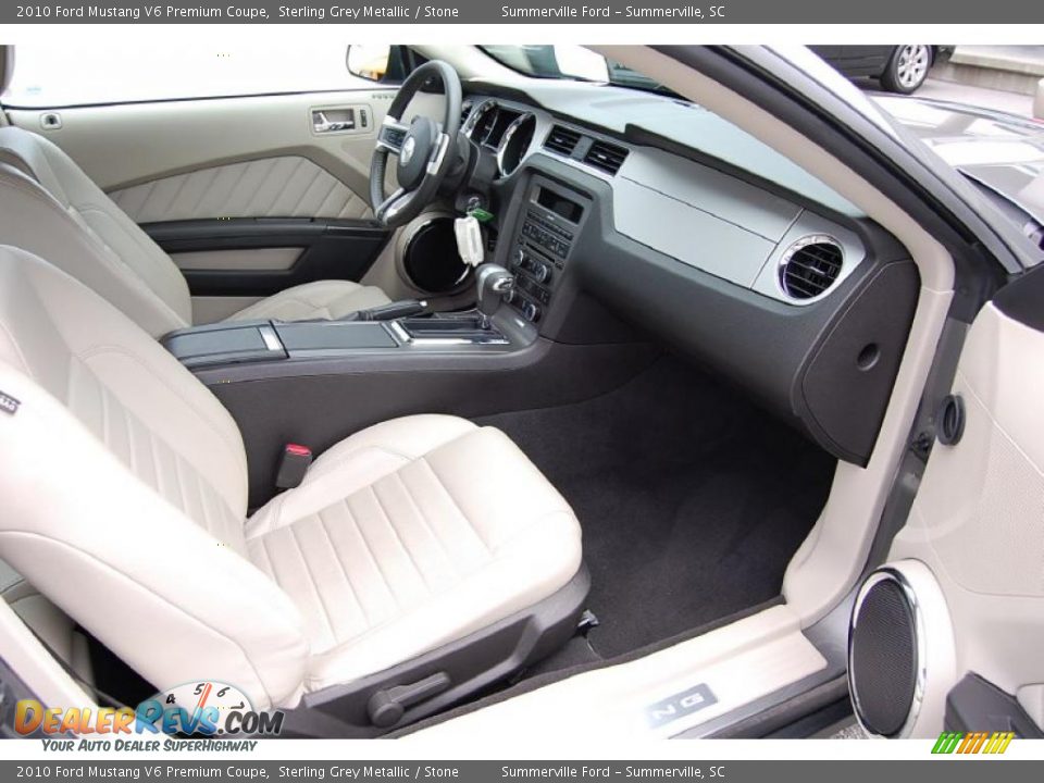 2010 Ford Mustang V6 Premium Coupe Sterling Grey Metallic / Stone Photo #9